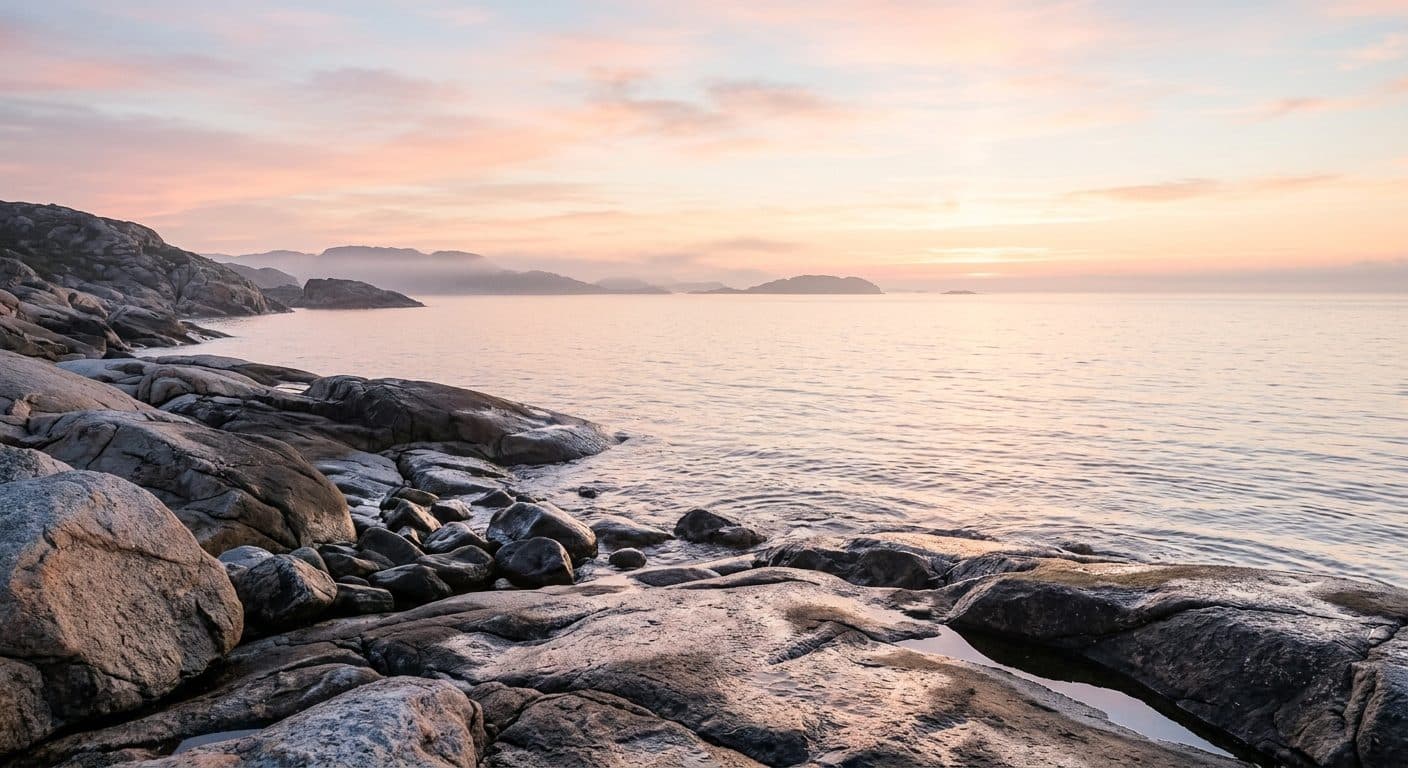 Arktische Küstenlandschaft